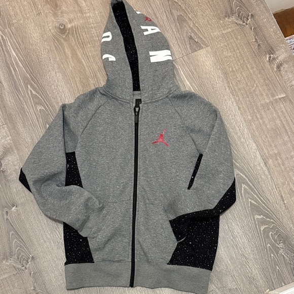 Jordan Other - Jordan Kids Gray and Black Zip-Up Hoodie